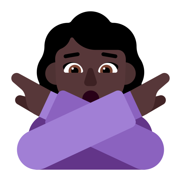 Woman Gesturing No Flat Dark Vector
