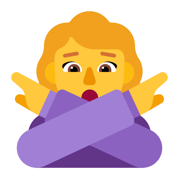 Woman Gesturing No Flat Default Vector