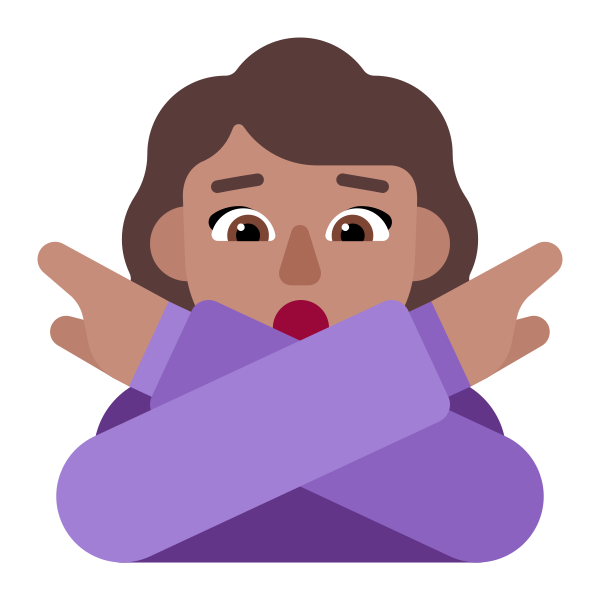 Woman Gesturing No Flat Medium Vector