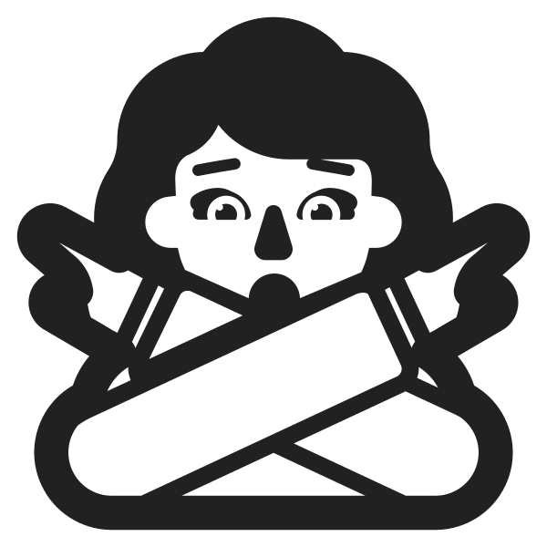 Woman Gesturing No High Contrast Default Vector