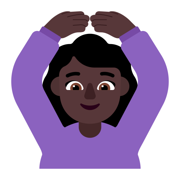 Woman Gesturing Ok Flat Dark Vector
