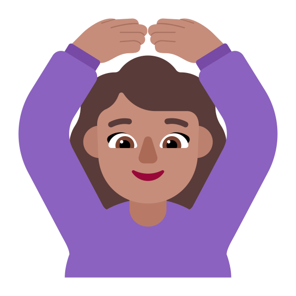 Woman Gesturing Ok Flat Medium Vector