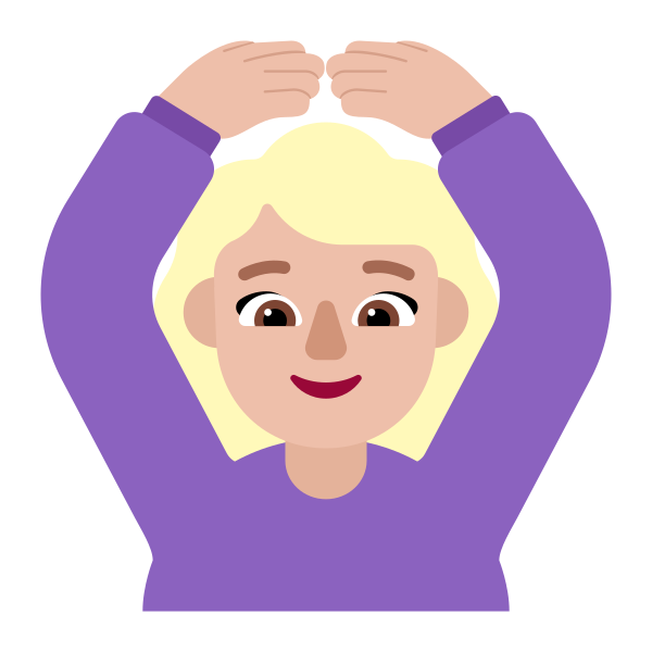 Woman Gesturing Ok Flat Medium Light
