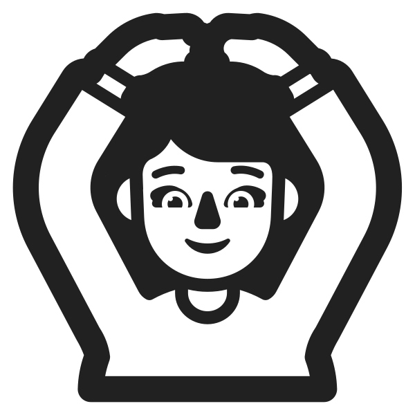 Woman Gesturing Ok High Contrast Default