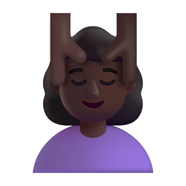 Woman Getting Massage Color Dark Vector