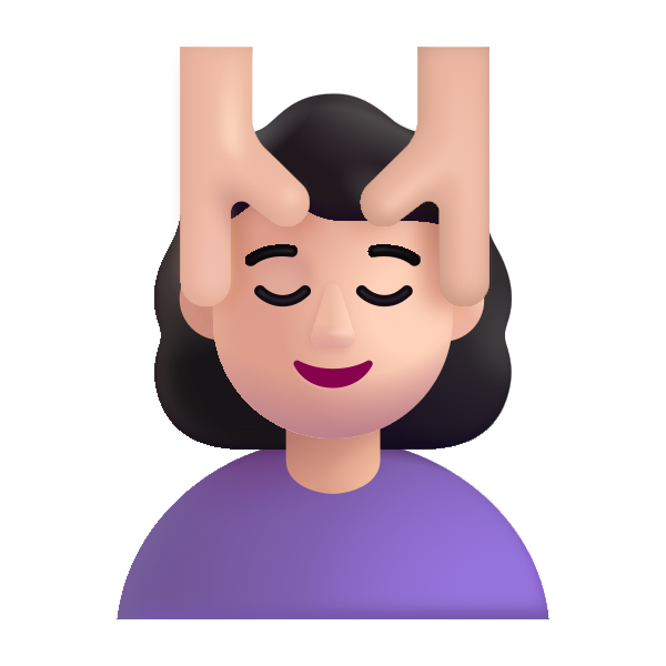 Woman Getting Massage Color Light Vector