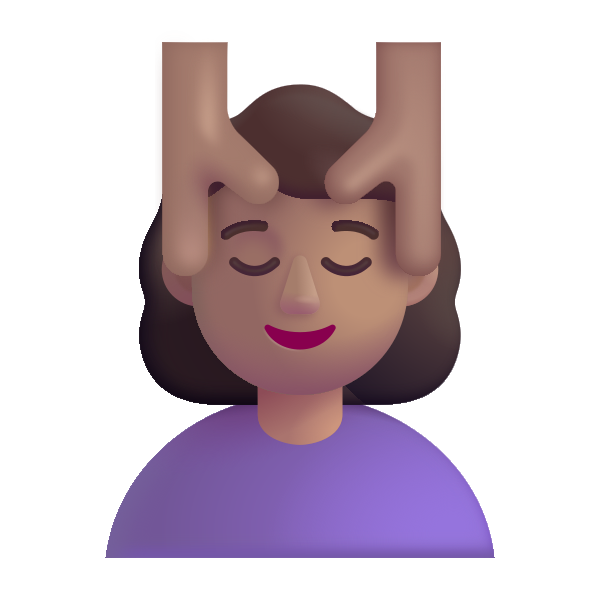 Woman Getting Massage Color Medium Vector