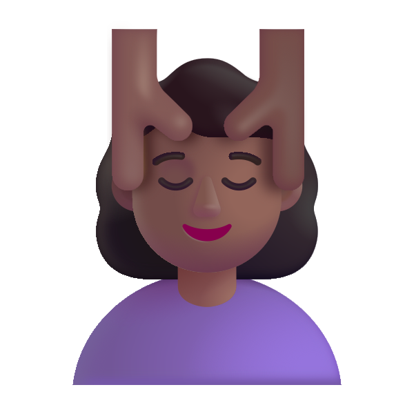 Woman Getting Massage Color Medium Dark Vector