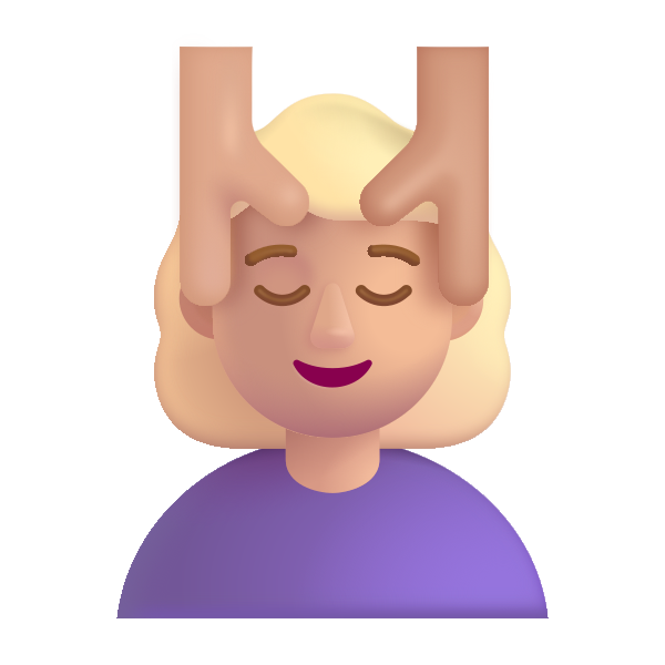 Woman Getting Massage Color Medium Light Vector