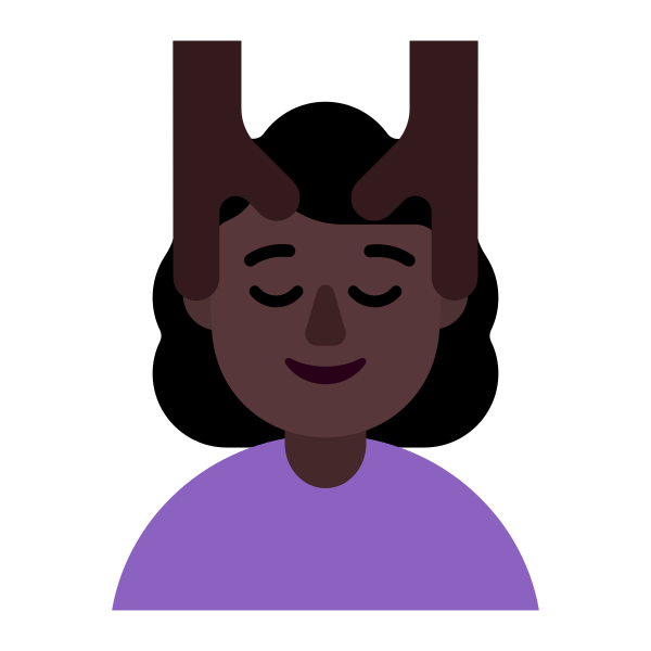 Woman Getting Massage Flat Dark