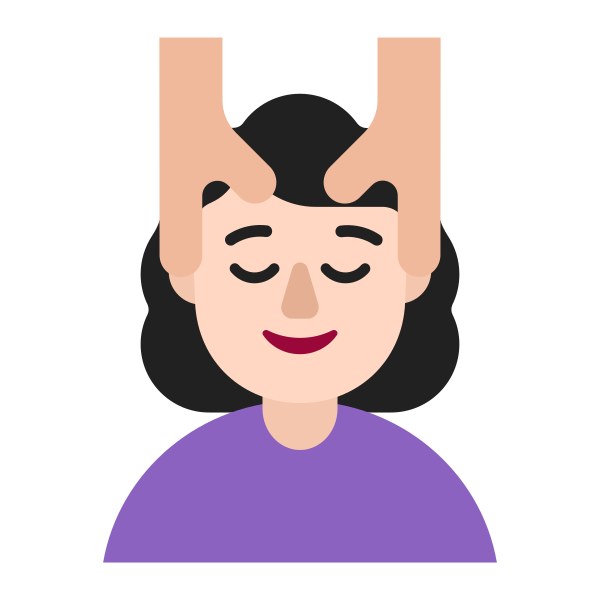 Woman Getting Massage Flat Light Vector