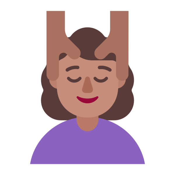 Woman Getting Massage Flat Medium