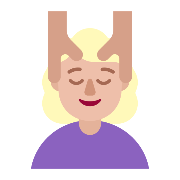 Woman Getting Massage Flat Medium Light Vector