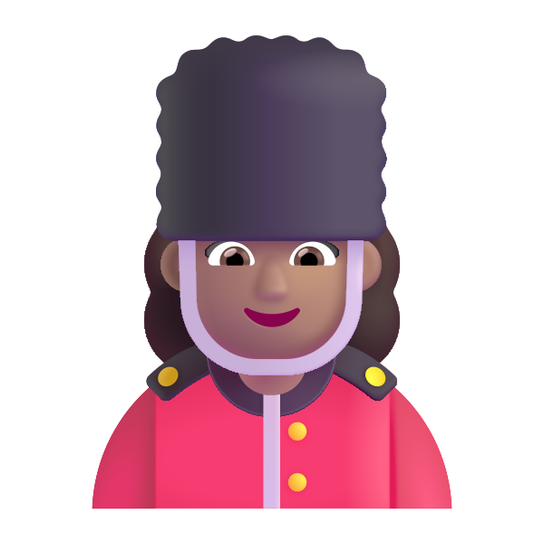 Woman Guard Color Medium Vector