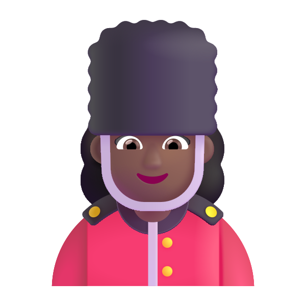 Woman Guard Color Medium Dark Vector