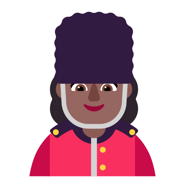 Woman Guard Flat Medium Dark Vector