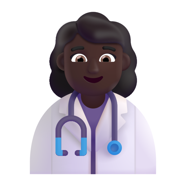 Woman Health Worker Color Dark