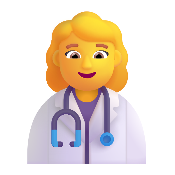 Woman Health Worker Color Default Vector