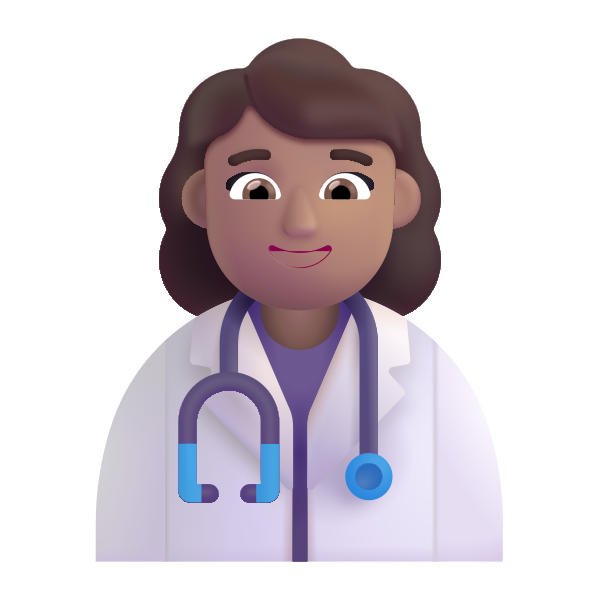 Woman Health Worker Color Medium Vector