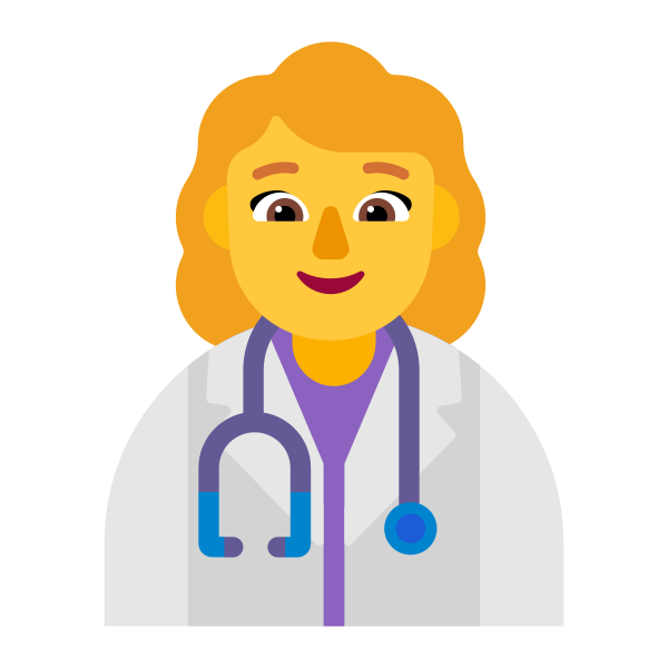 Woman Health Worker Flat Default