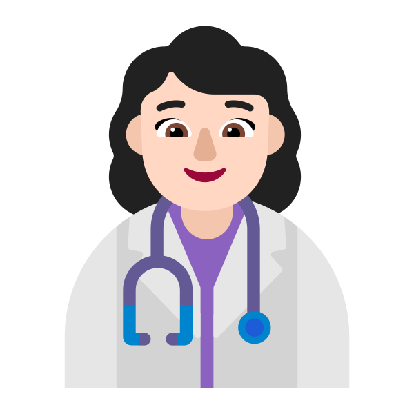 Woman Health Worker Flat Light Vector
