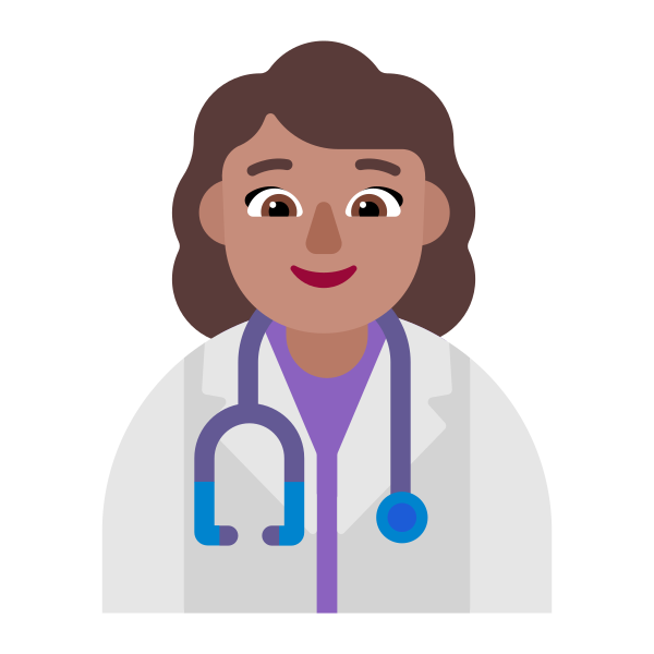 Woman Health Worker Flat Medium