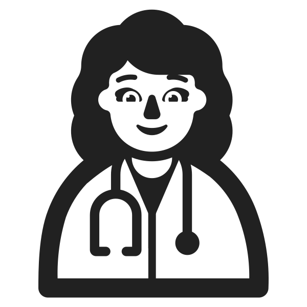 Woman Health Worker High Contrast Default Vector