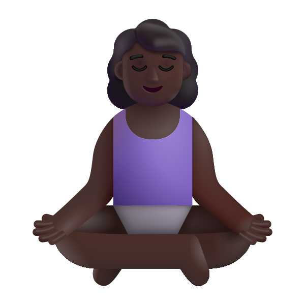 Woman In Lotus Position Color Dark