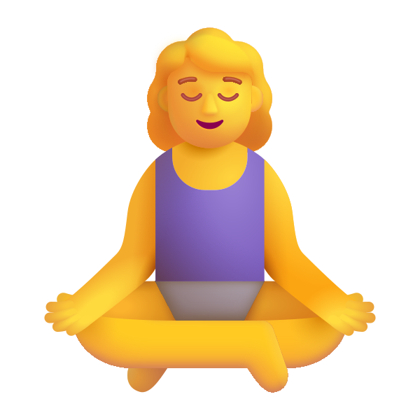 Woman In Lotus Position Color Default Vector