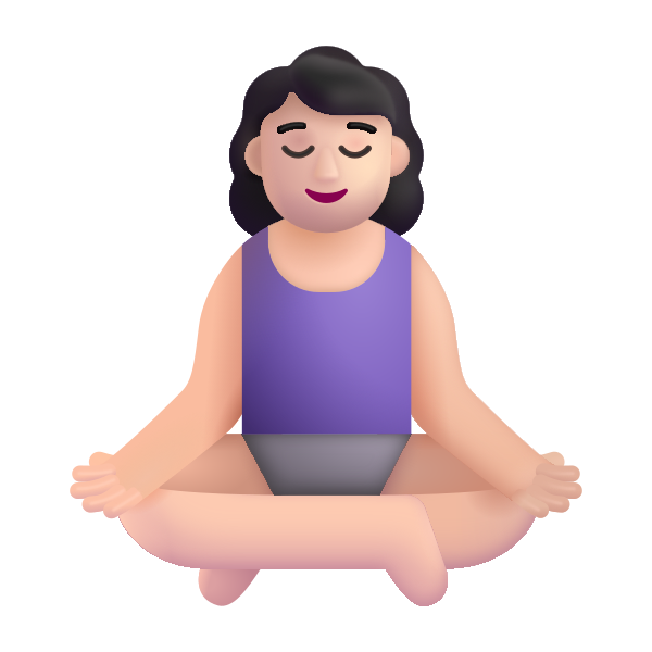 Woman In Lotus Position Color Light