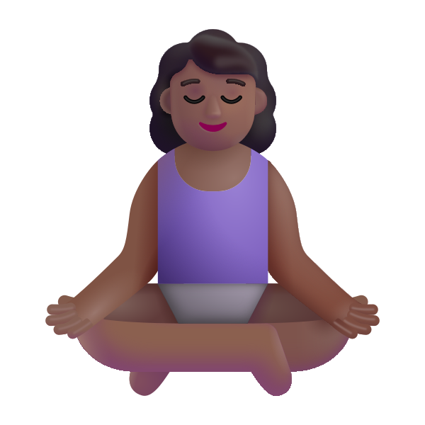 Woman In Lotus Position Color Medium Dark