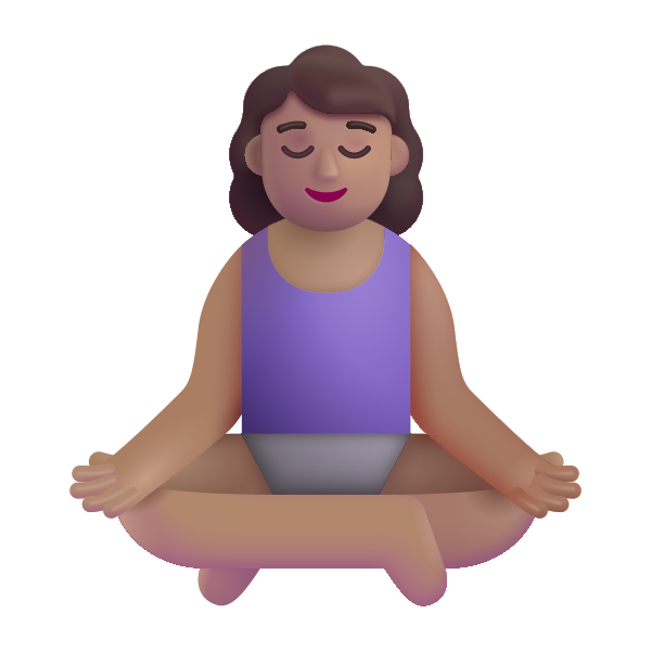 Woman In Lotus Position Color Medium Vector