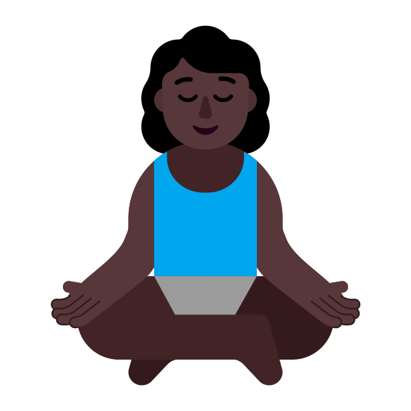Woman In Lotus Position Flat Dark