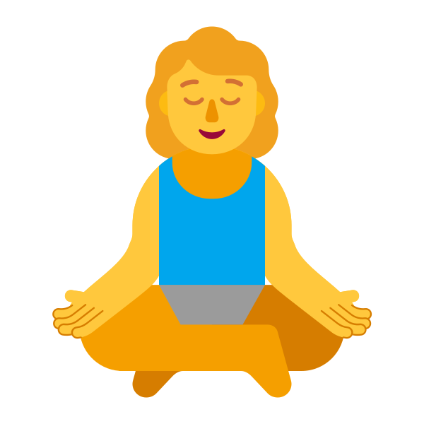 Woman In Lotus Position Flat Default Vector