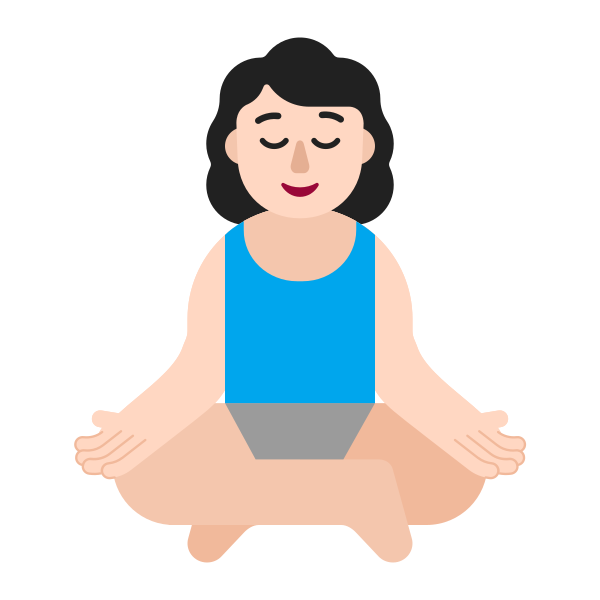 Woman In Lotus Position Flat Light Vector