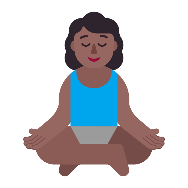 Woman In Lotus Position Flat Medium Dark Vector