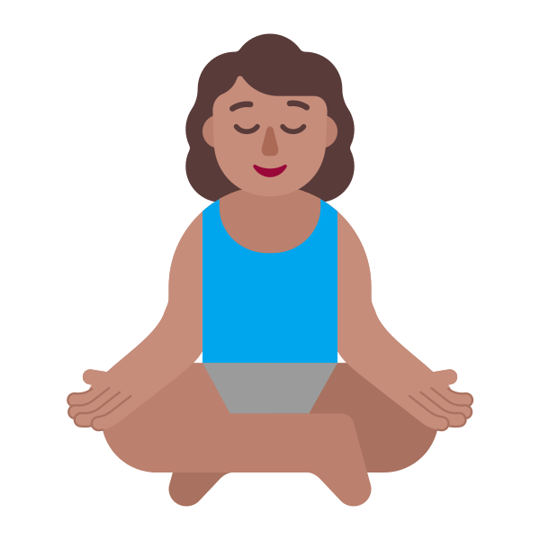 Woman In Lotus Position Flat Medium Vector