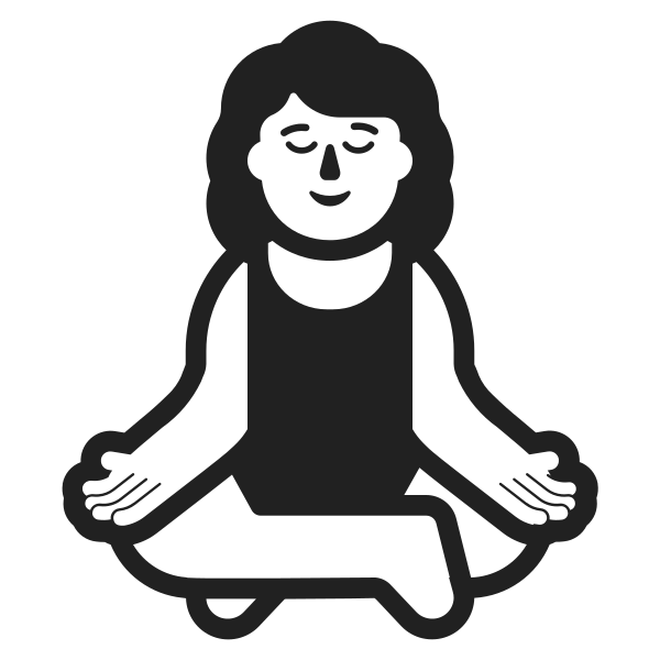 Woman In Lotus Position High Contrast Default