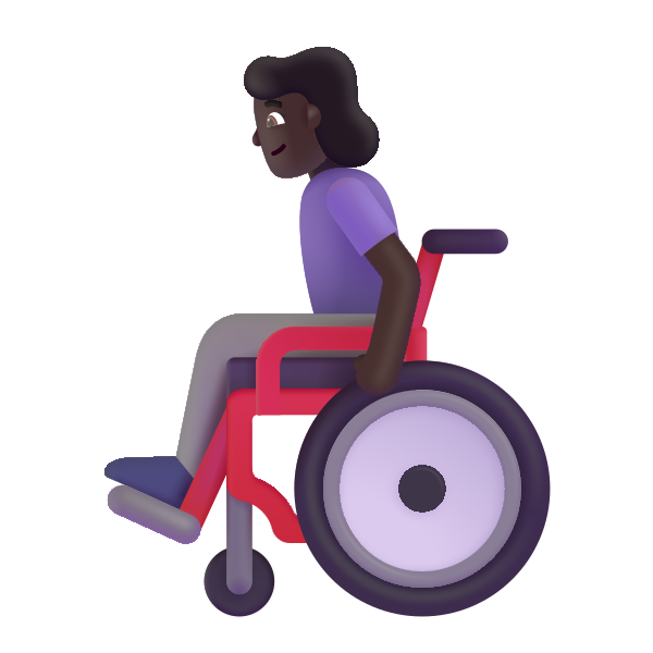 Woman In Manual Wheelchair Color Dark Vector