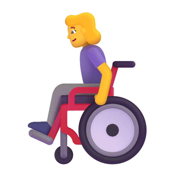 Woman In Manual Wheelchair Color Default Vector