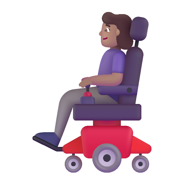 Woman In Motorized Wheelchair Color Medium Vector