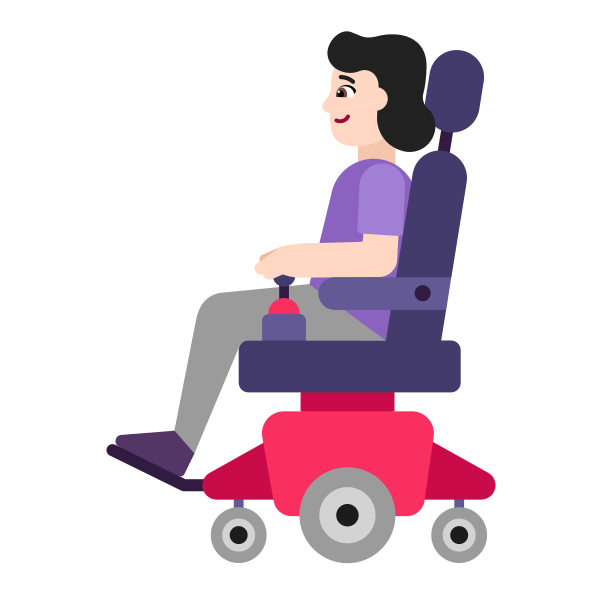 Woman In Motorized Wheelchair Flat Light