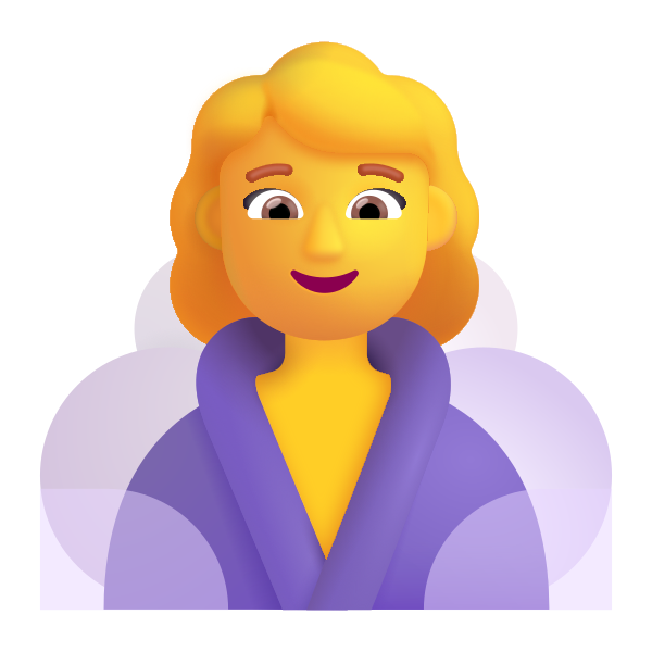 Woman In Steamy Room Color Default Vector