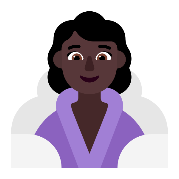 Woman In Steamy Room Flat Dark Vector