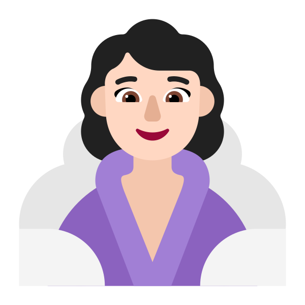 Woman In Steamy Room Flat Light Vector