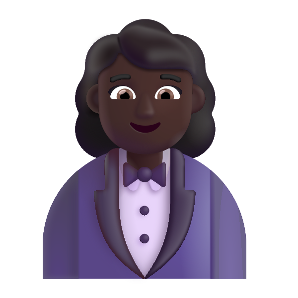 Woman In Tuxedo Color Dark Vector