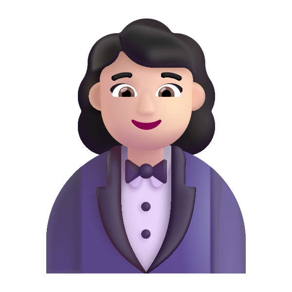 Woman In Tuxedo Color Light Vector