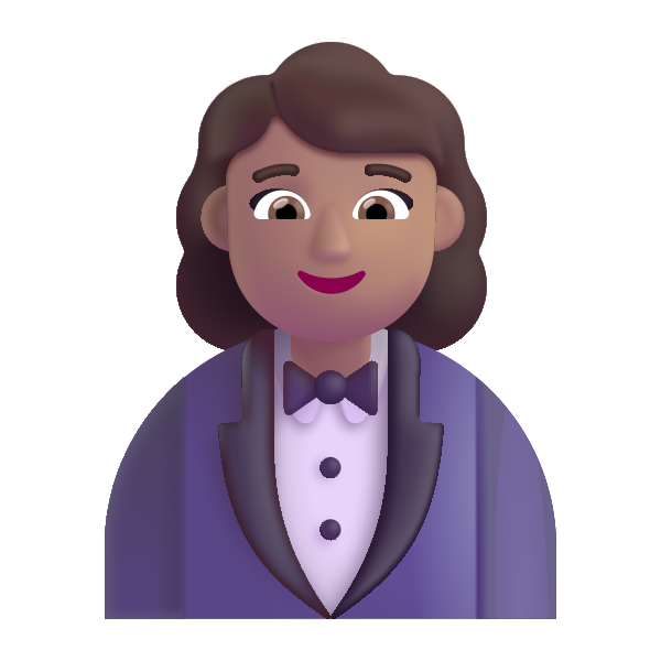 Woman In Tuxedo Color Medium Vector