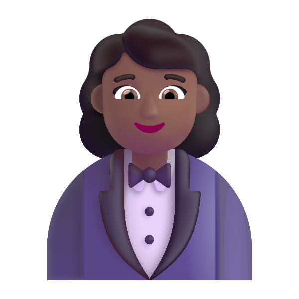 Woman In Tuxedo Color Medium Dark
