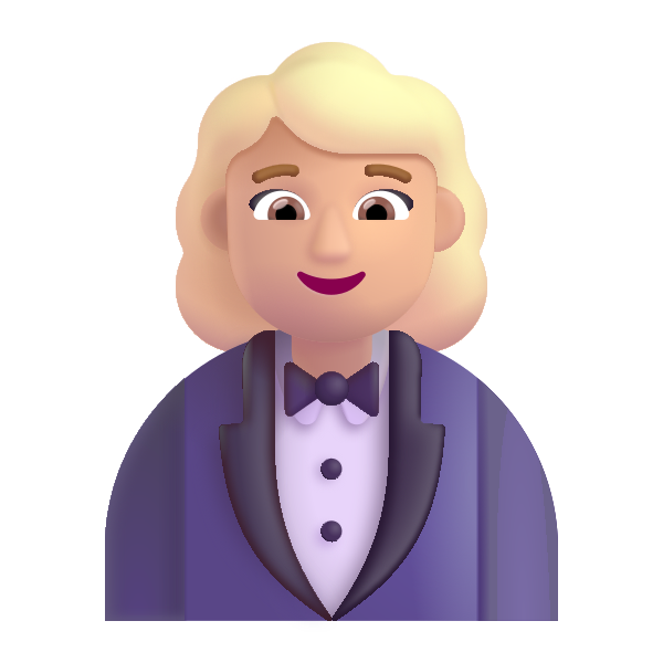 Woman In Tuxedo Color Medium Light